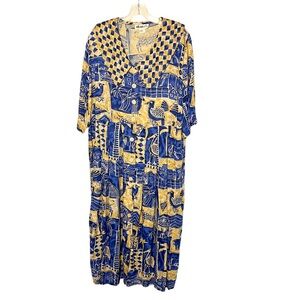We Be‎ Bop RARE NWT Donna Shirt Dress Zoo Combo Sz 2X Phoebe Buffay Animal Y2K
